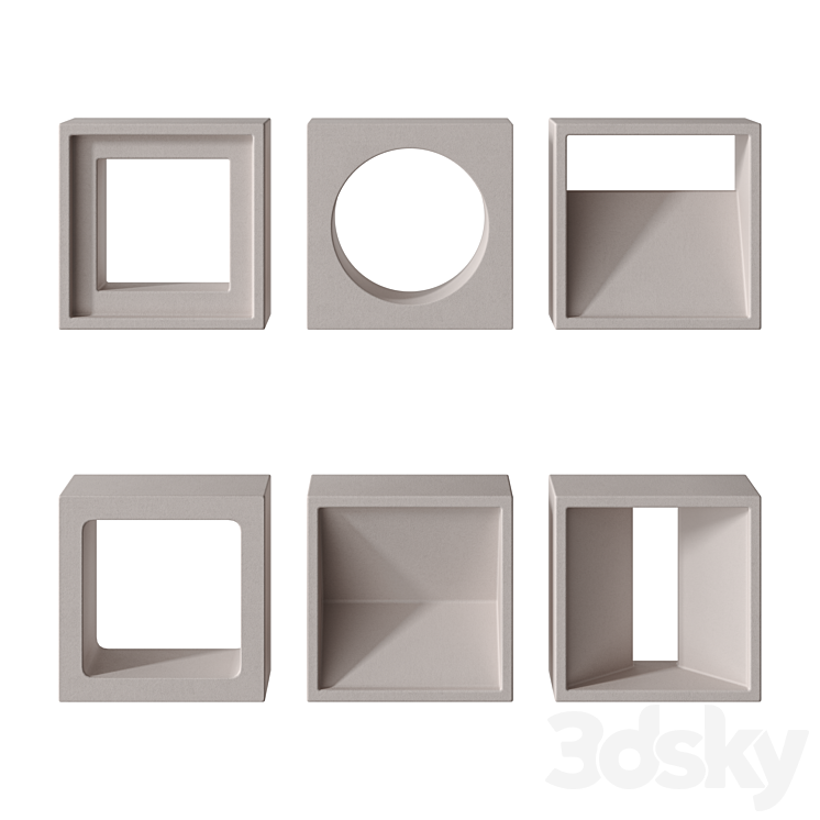 Modular decorative partition Modular Wall 01 3D Model Free
