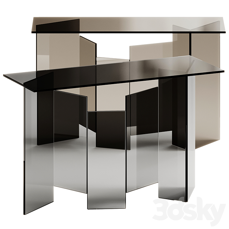 Tonelli Design METROPOLIS Rectangular console table 3D Model