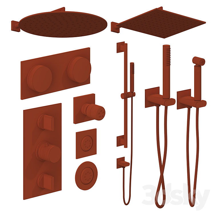 THG Icon-X Shower faucets. 3DS Max Model - thumbnail 2