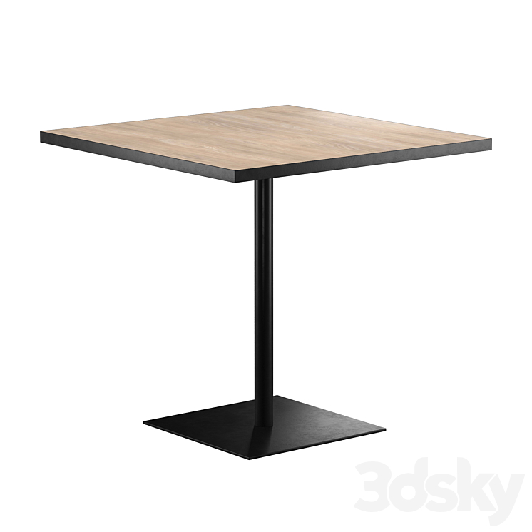WIDE Square table 3DS Max Model - thumbnail 2