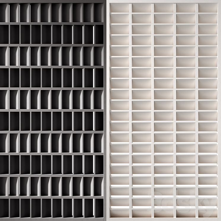 Modular decorative partition MISTRAL by Mutina 3DS Max Model - thumbnail 2