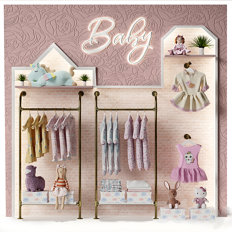 child store hanger 9 3D Model Free