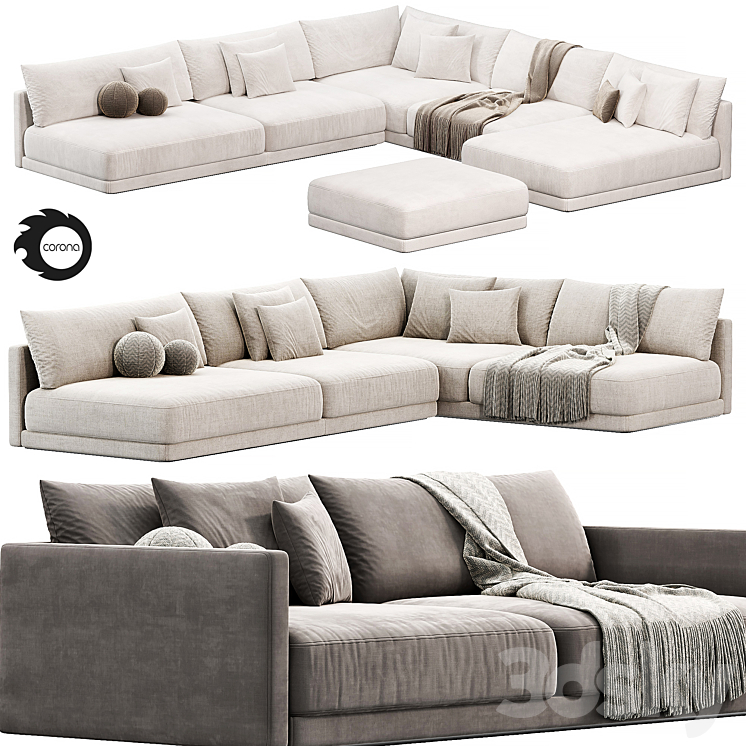 KATARINA Modular System Sofa By Blanche sofas 3D Model