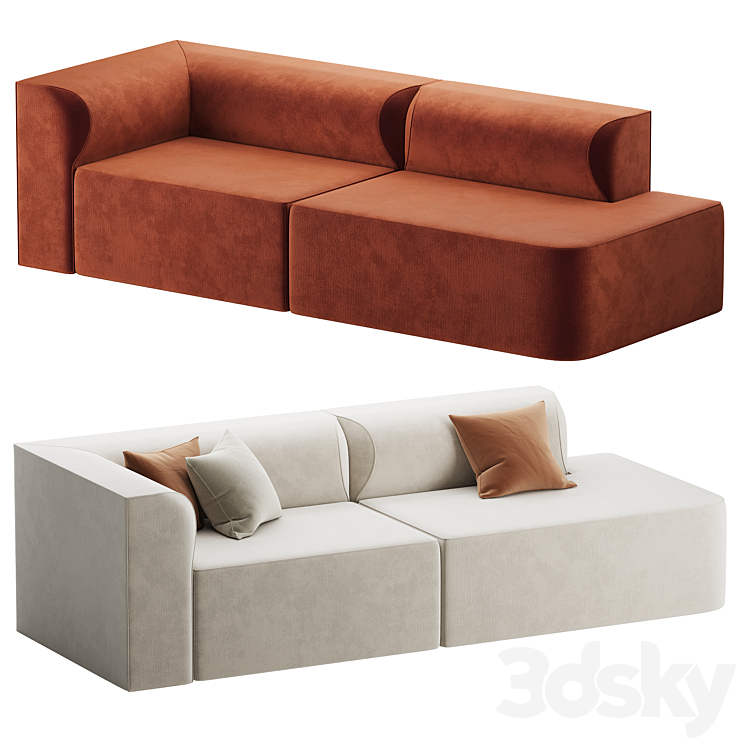 ISLA triple sofa 3D Model