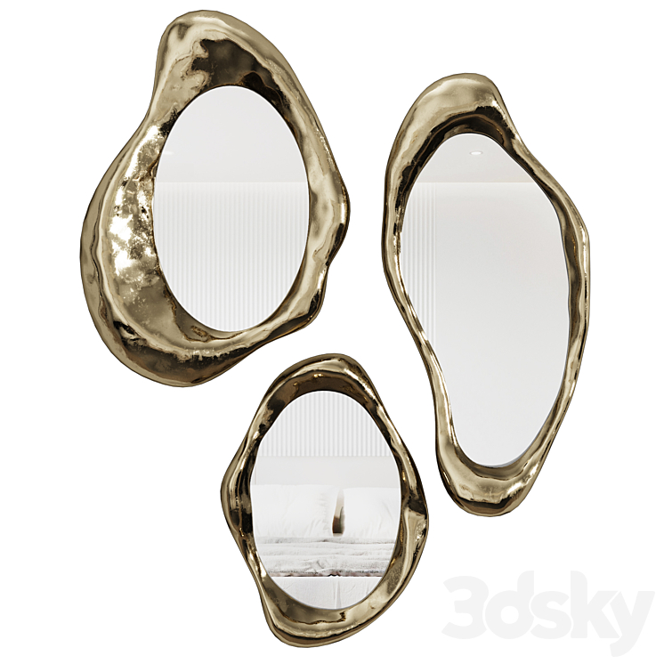 Mirror in stucco frame Colorista.SPB 3D Model Free