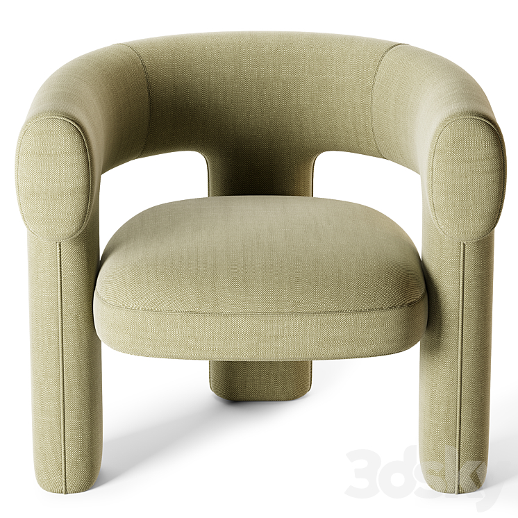 Litho Dining Armchair 3DS Max Model - thumbnail 2