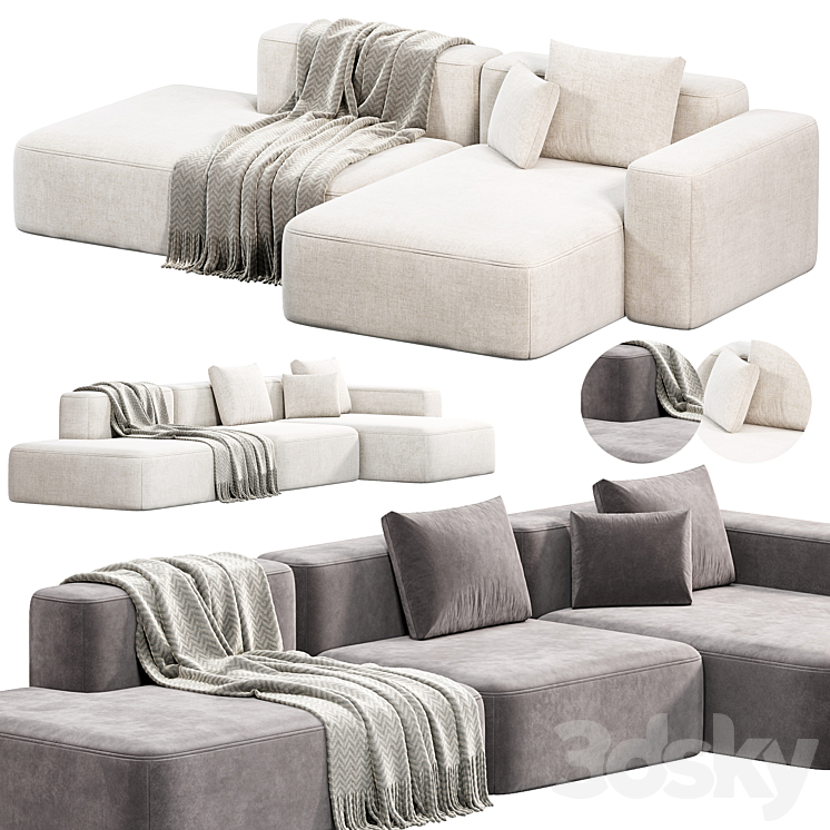 MAGS SOFT 25 SEATER Sofa by Hay sofas 3DS Max Model - thumbnail 1