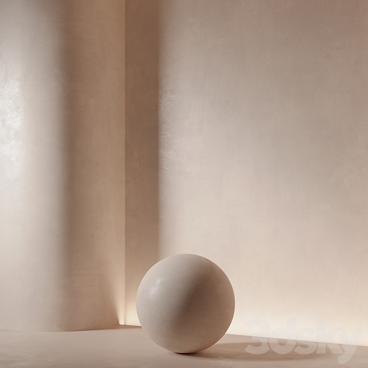 Decorative plaster. Seamless decorative plaster material 94 3D Model Free