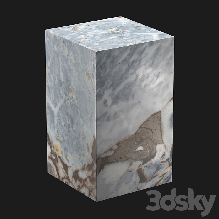Alcana marble coffee table (La Redoute) 3DS Max Model - thumbnail 2
