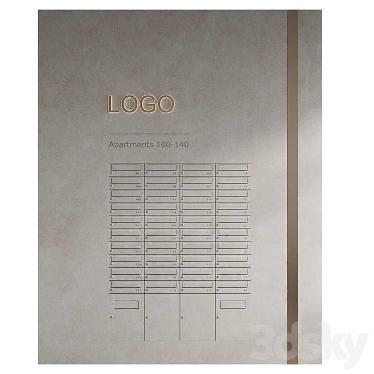 Minimal mailboxes 3D Model Free