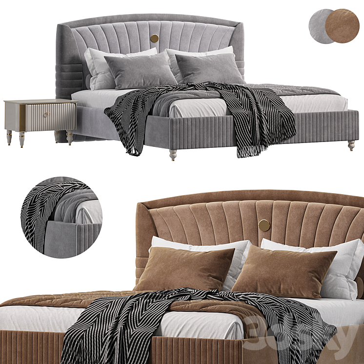 Mercan Luxury Bed By Evgor luxury 3D Model