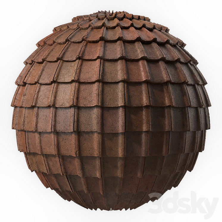 Roof Tile Materials 49- Concrete Roofing by Sbsar generator | Seamless Pbr 4k 3DS Max