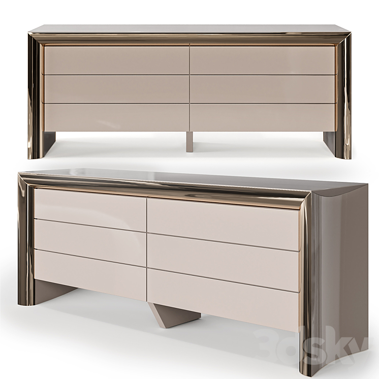 Chest of drawers Visionnaire HAMILTON 3DS Max Model - thumbnail 1