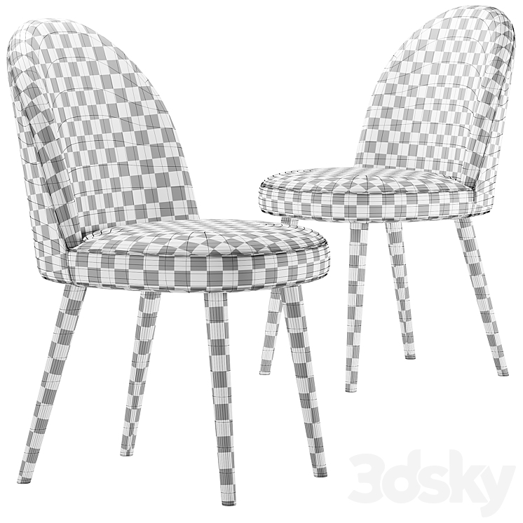 dining chair 3DS Max Model - thumbnail 2
