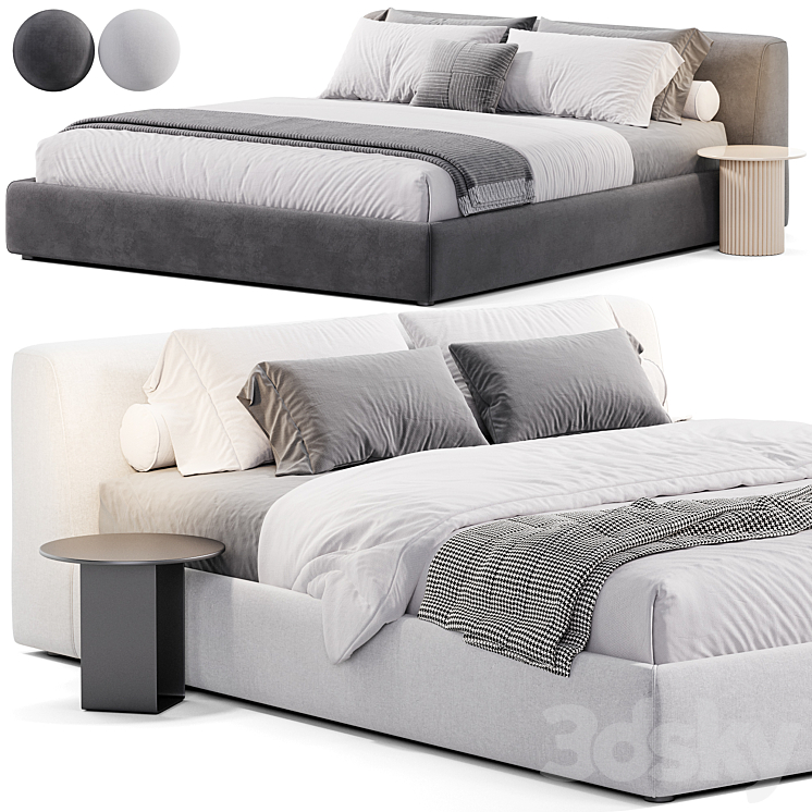 Sava bed by Como Casa 3D Model
