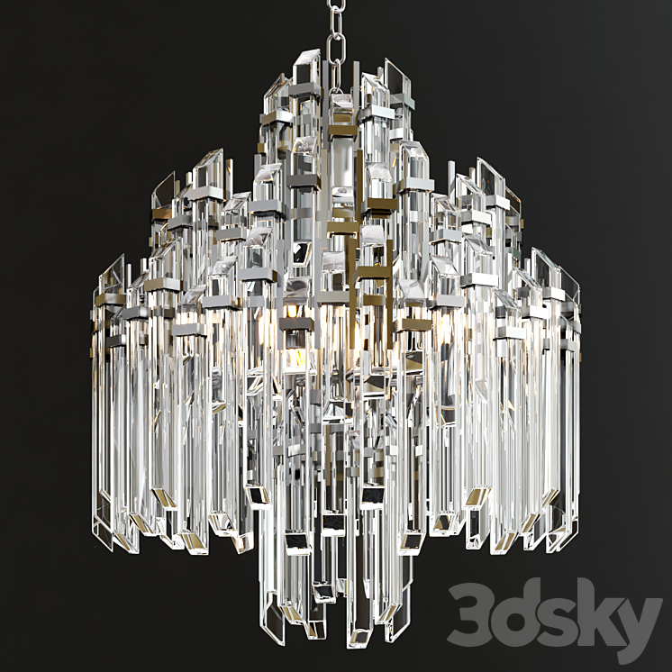 ADELE Four Tier Waterfall Chandelier 3DS Max Model - thumbnail 2