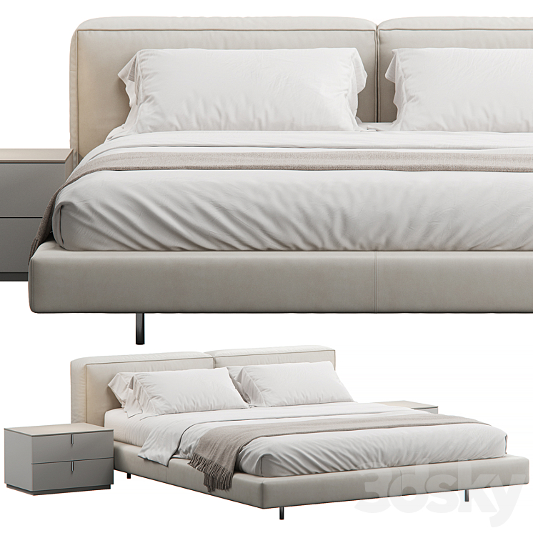 Zenit Bed by Desiree 3DS Max Model - thumbnail 2