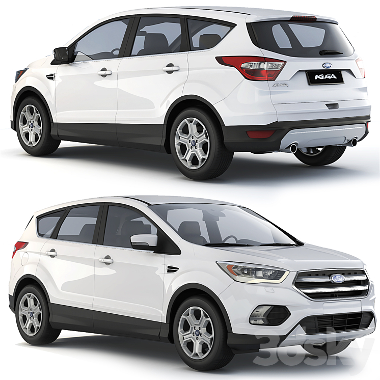 Ford Kuga 2018 3D Model Free