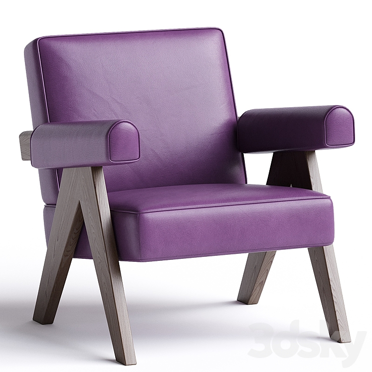 CAPITOL COMPLEX | Armchair by Cassina 3DS Max Model - thumbnail 2