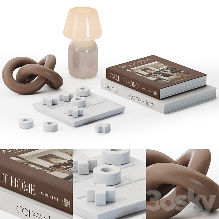 Coffee table decor 04 3D Model