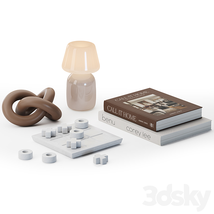 Coffee table decor 04 3D Model