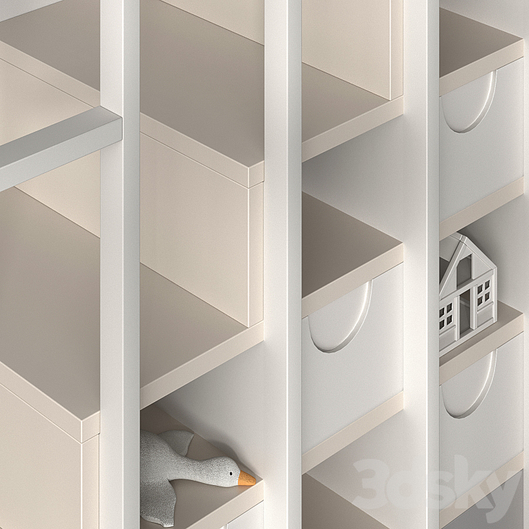Wardrobe ladder for children's room 3D Model Free