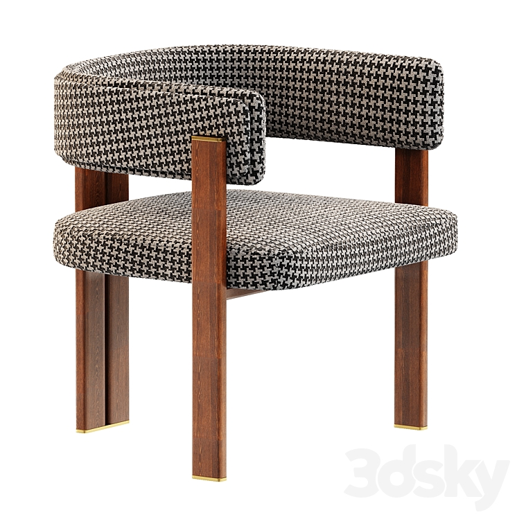 Karl dining chair 3DS Max Model - thumbnail 1