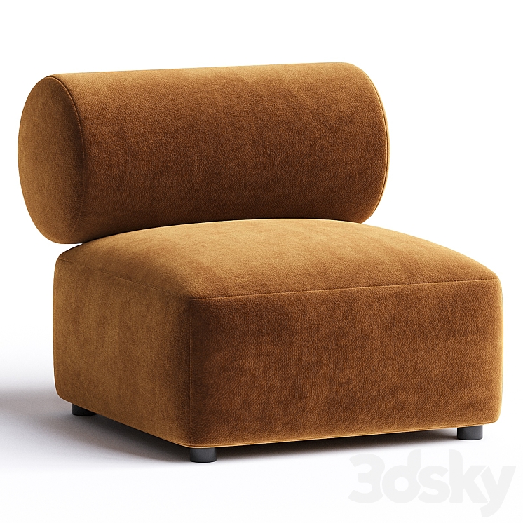 OFFO Fabric armchair By annud 3DS Max Model - thumbnail 2