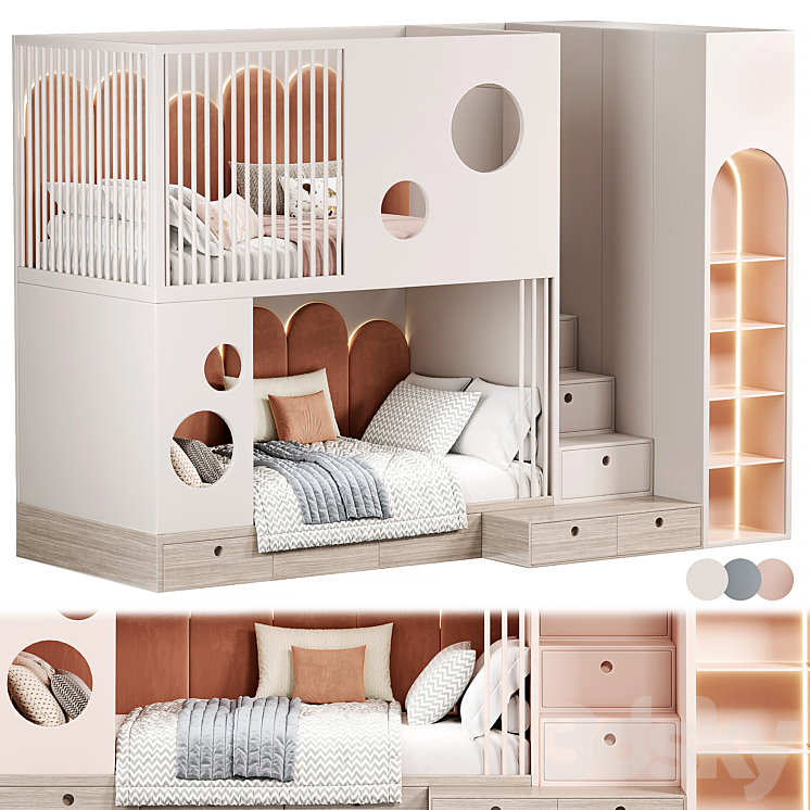 kids bedroom 03 3D Model