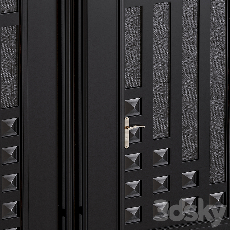 Door Modern house 01 - Gate 3D Model Free