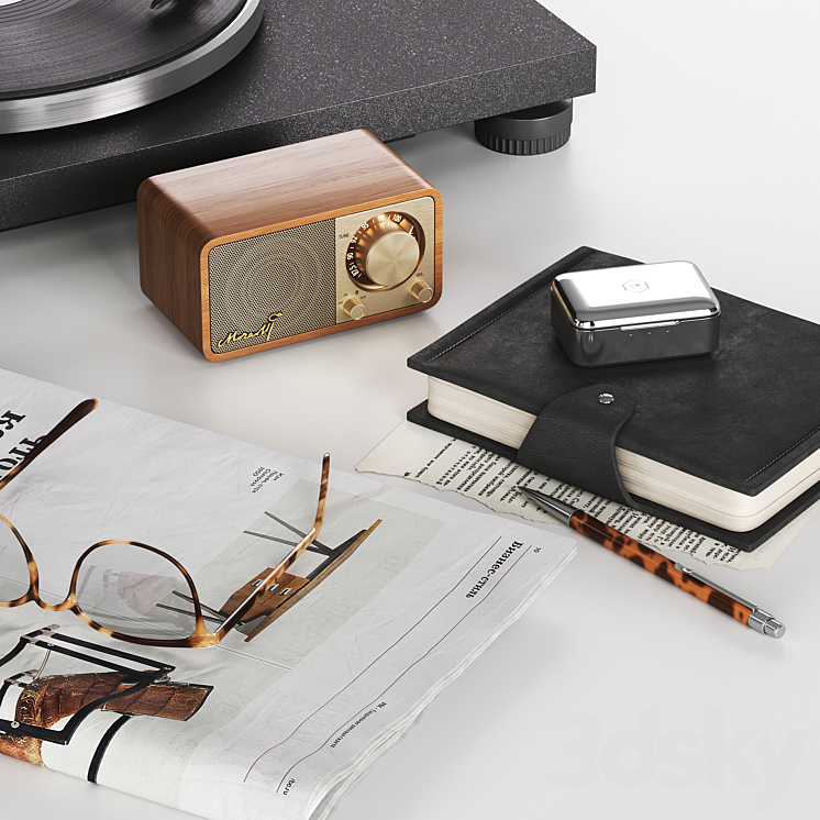 Musical decorative set 3DS Max Model - thumbnail 2