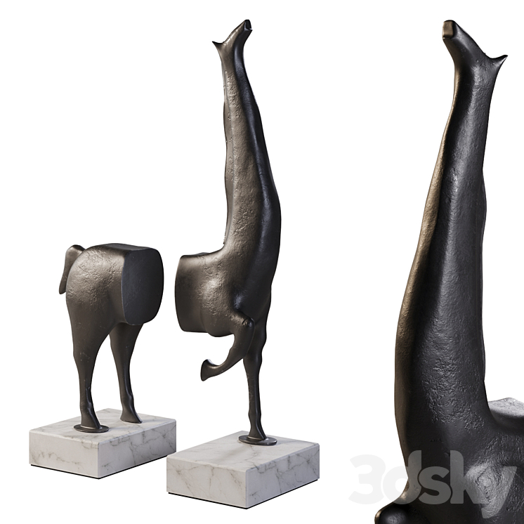 Giraffe sculpture 1 3DS Max Model - thumbnail 1