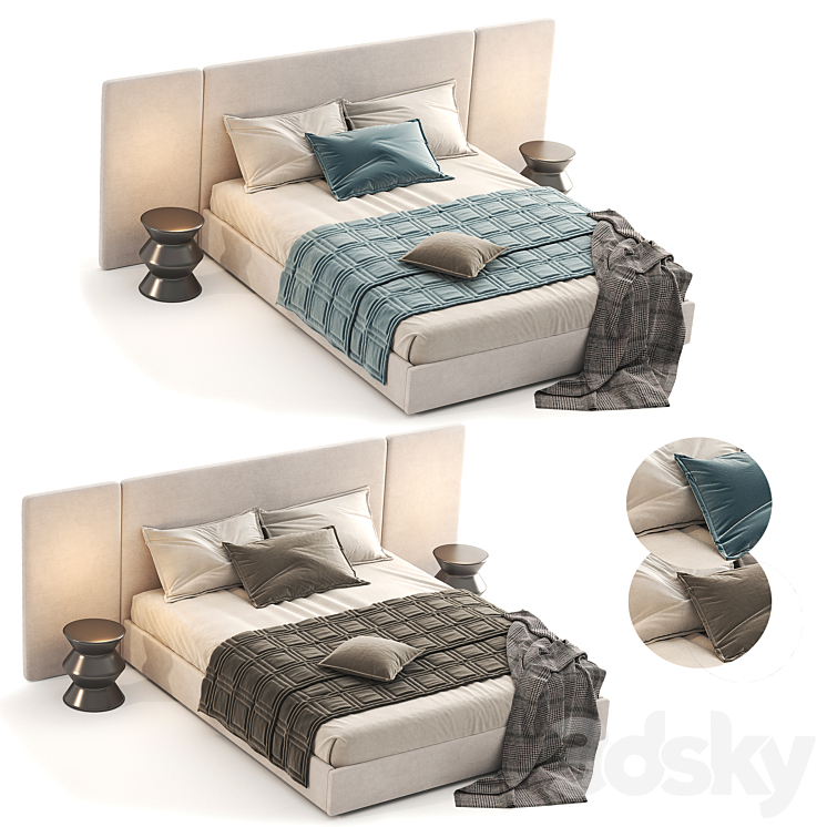 Harris bed by the Highwall 3DS Max Model - thumbnail 2