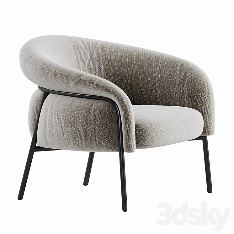 Belly Armchair 3DS Max Model - thumbnail 2