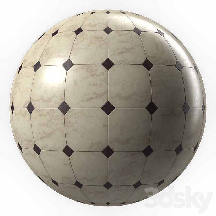 Marble Tile Materials 16- Pbr 4k Seamless 3D Model Free