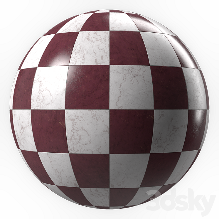 Marble Tile Materials 17- By Sbar Pbr 4k Seamless 3D Model Free