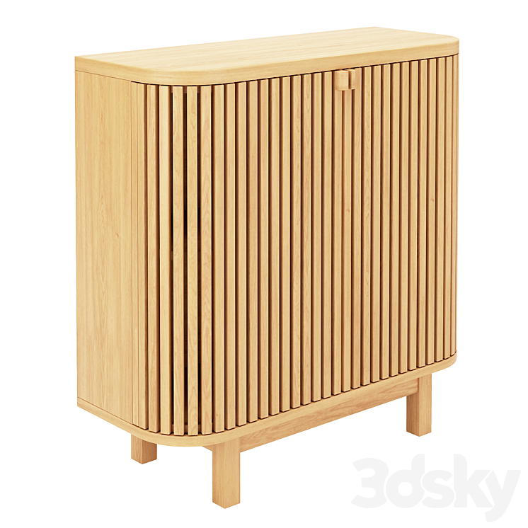 John Lewis Slatted 2 Door Cabinet - Sideboard & Chest of drawer - 3D model