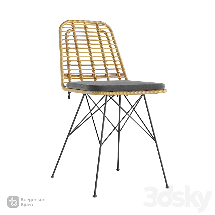 Chair Vetle Flat rattan Bergenson Bjorn 3DS Max Model - thumbnail 1
