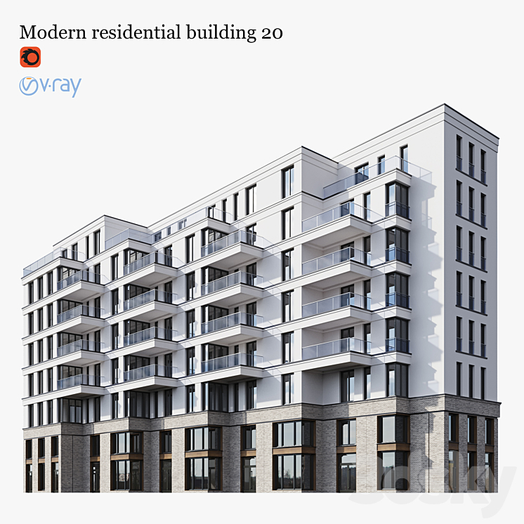 residential building 20 3D Model