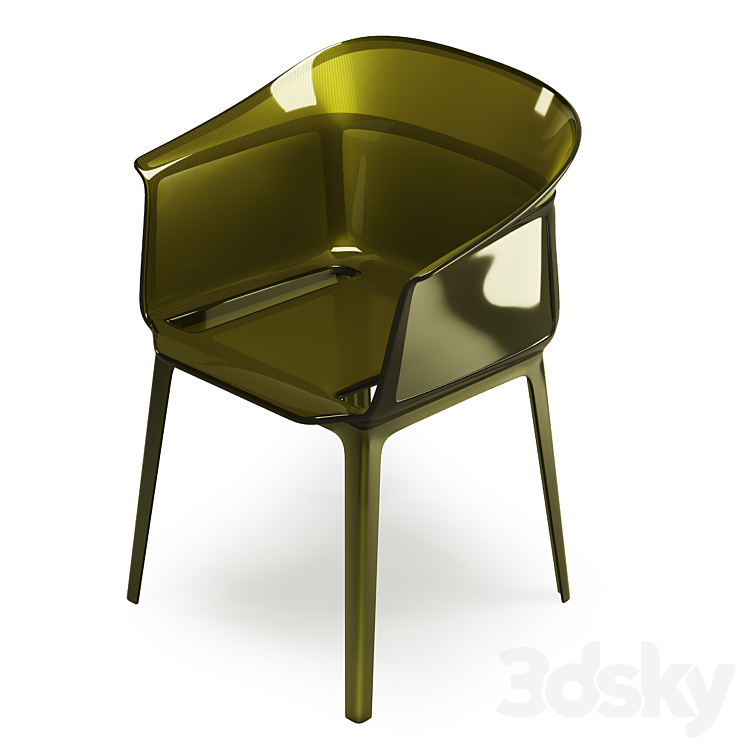 chair Papyrus (Kartell) by Ronan & Erwan Bouroullec 3DS Max Model - thumbnail 2