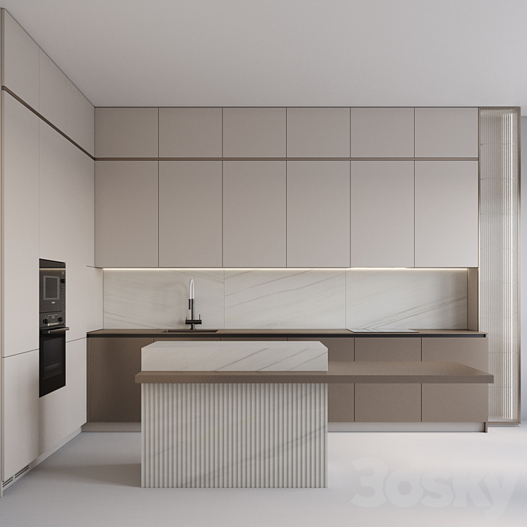 Kitchen №4 3DS Max Model - thumbnail 1