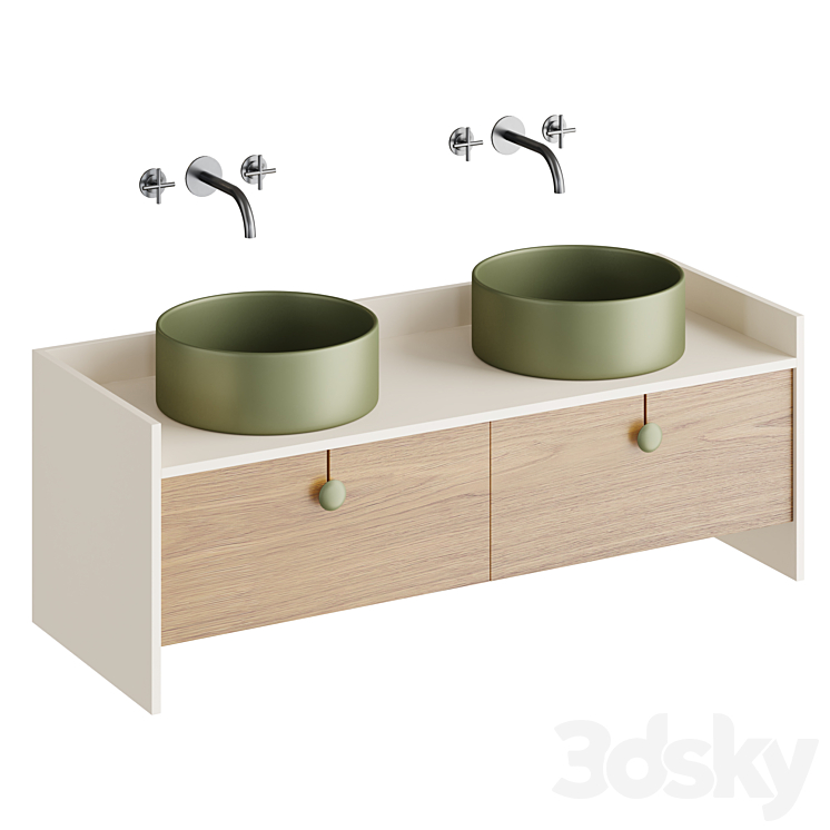 SWING | Washbasin furniture 3DS Max Model - thumbnail 2