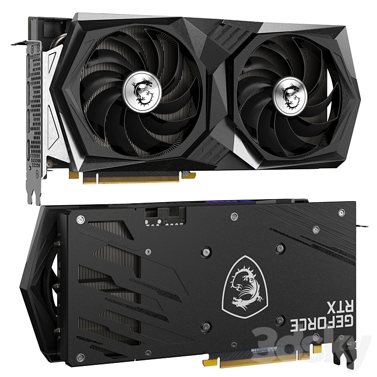 MSI RTX 3050 GAMING X - PC & other electronics - 3D model