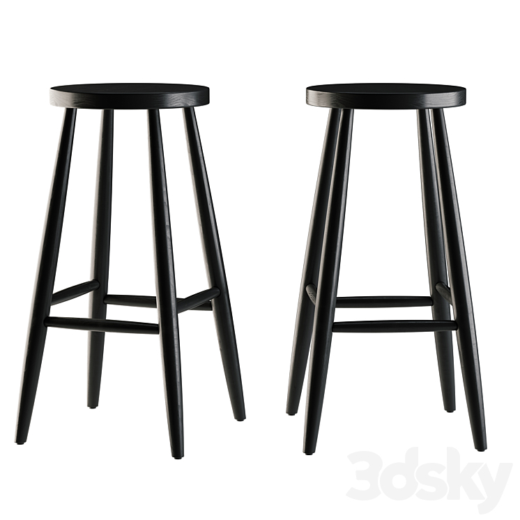 Bar stool Iva, Kelebek Chair 3D model