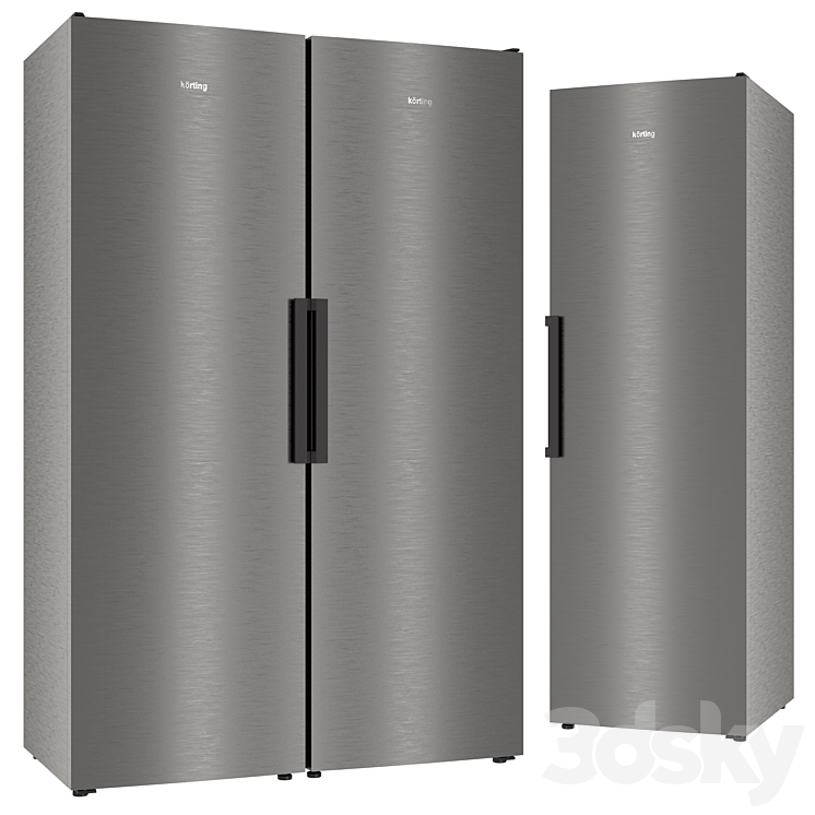 Side-by-side refrigerator KNF 1857 N + KNFR 1837 N - Kitchen appliance ...