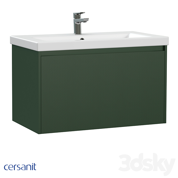 Vanity unit Cersanit Grande Como 80 green A64303 - Bathroom furniture ...