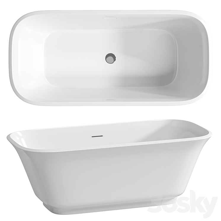 ACRYLIC FREESTANDING BATH BELBAGNO BB702 DUE - Bathtub - 3D model
