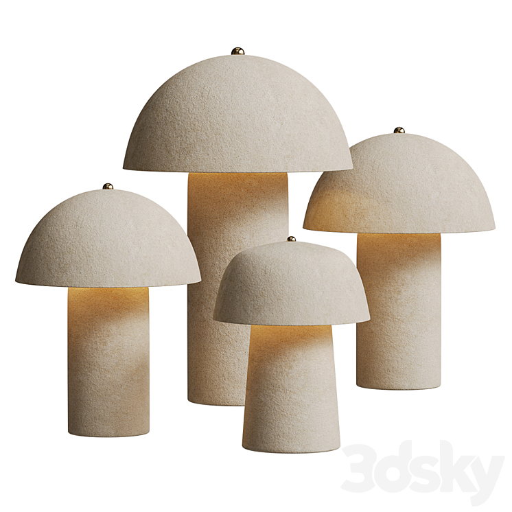 Tera Lamp Unglazed - Table lamp - 3D model