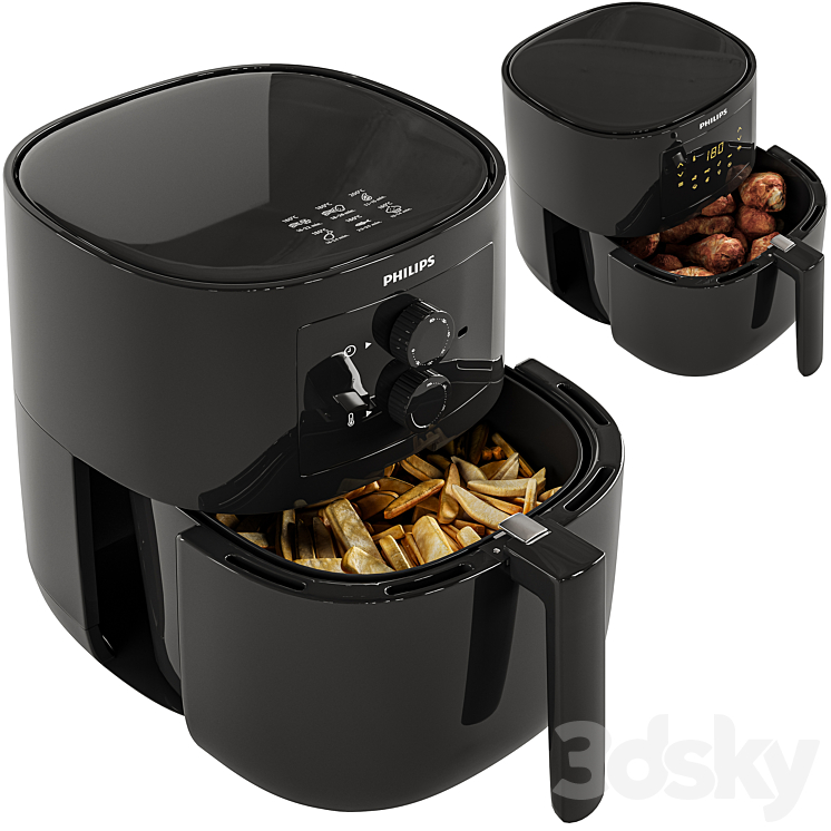 Miele Herd   = Airfryer, Welches Symbol PHILIPS AirFryer - Kitchen appliance - 3D model
