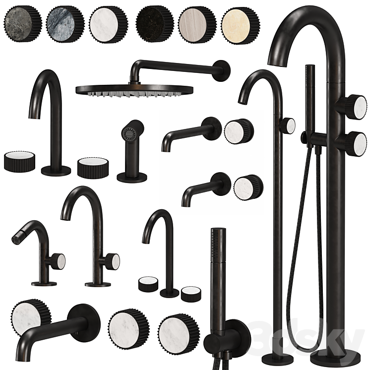 SALVATORI Spaghetti faucet set Faucet 3D model